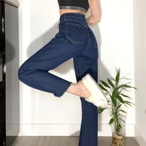 J. Galt Dark Wash High Waist Straight Jeans